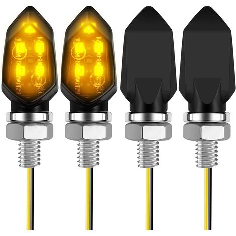 LED-Motorradblinker, 4 universelle wasserdichte Blinker, 12 V, Tagfahrlicht, Bremslichter (1/5)