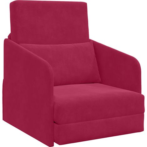 Maison Exclusive - Divano letto Rosso Vino 65 x 80 x 83 cm Velluto