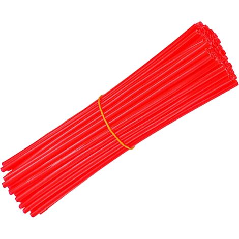 72 Rayons Vélos Housse Décorative Colorée Enveloppe Universelle pour VTT Velo Enfant Rouge (1/5)