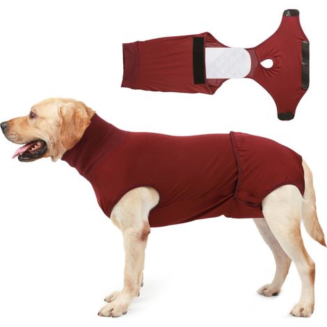 Combinaison de récupération pour chien avec 2 couches, chemise de convalescence post-opératoire pour chien mâle et femelle (1/5)
