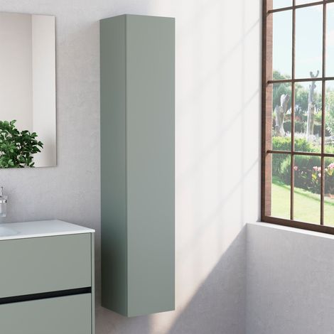 Inda - Colonna bagno con anta DX e 4 ripiani 30x160 cm - Verde (1/4)