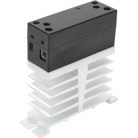 Relais statique BERM 60 A, module de relais à contacts antirouille avec dissipateur thermique, entrée 70-280 V CA, sortie 24-480 V CA (1/5)