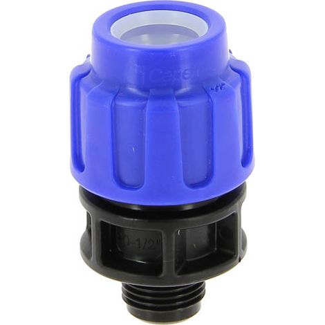 Raccord polypropylène compression 10bar Mâle 1/2 PE Ø20