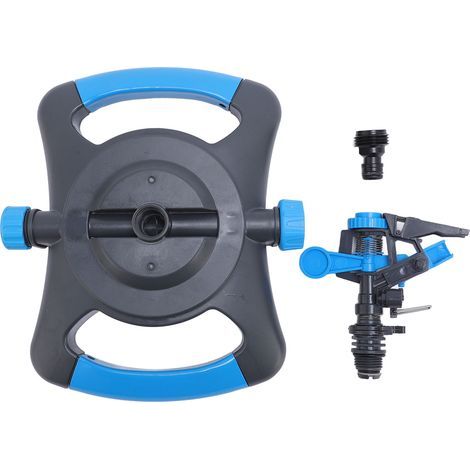 360-degree automatic rotating garden sprinkler, large area coverage, versatile for irrigating yard plants, rocker nozzle (1/5)
