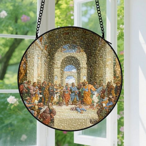 Capteur de Soleil en Vitrail Décoration Spirituelle pour Maison 30cm (1/4)