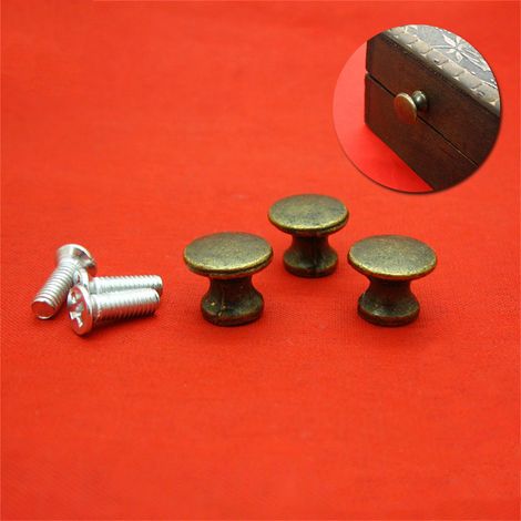 Boutons de meuble vintage ronds en forme de champignon, poignées de tiroir en alliage pour boîte à bijoux, lot de 20 (1/5)