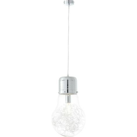 [NEUWERTIG] B-Ware Brilliant Pendelleuchte Hängelampe Glas Hängeleuchte Bulb Chrom E27 Led Lampe