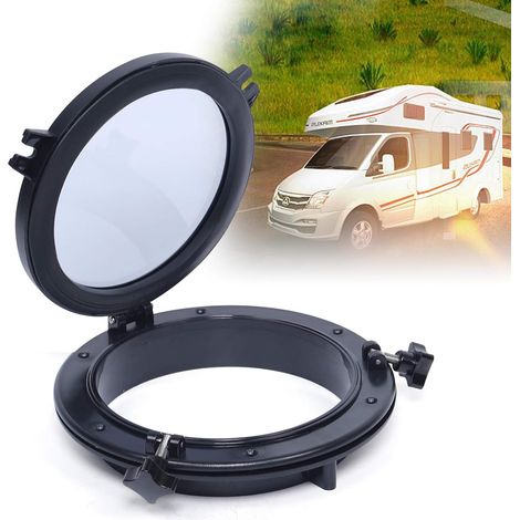 Porthole Window Black Porthole Round Porthole Window Replacement Porthole Suitable for Boats Yachts Caravans Industrial Vehicles 21.5cm/8.46in (1/5)