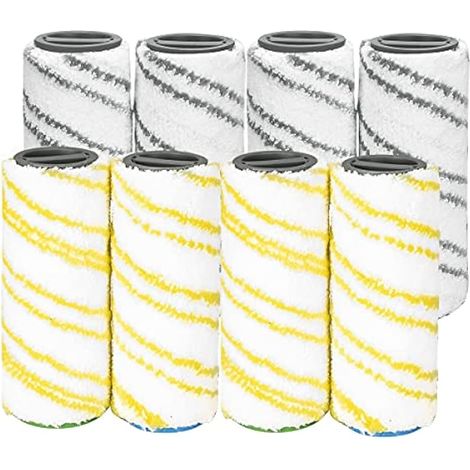 8 brosses rotatives pour aspirateur-laveuse électrique sans fil Karcher FC7 FC5 FC3 2.055-007.0/2.055-006.0 (Gris + Jaune) (1/3)