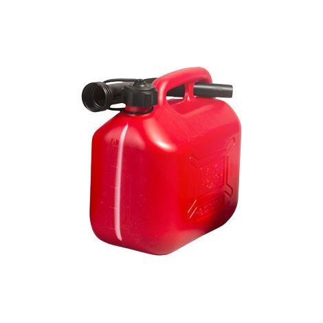 Sodise – Bidon pour voiture 5 litres en plastique – Certifié pour stockage essence et gazole – Entonnoir inclus pour remplissage facile (1/6)