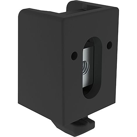 Fath Flächenhaltebock Uni 18 Item Sytem zur einfachen Befestigung von Flächenelementen an Aluprofilen mit Nut 8, schwarz - 10 Stück (1/5)