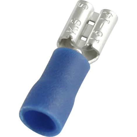Cosse faston RS PRO, 1.5 2.5 mm², 16 14 AWG, Isolé, Bleu
