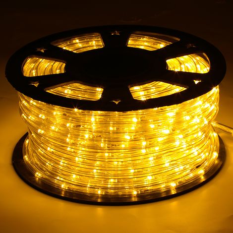 Wolketon LED Lichtschlauch Außen Innen,240 LEDs Wasserfest LED Schlauch,Partylicht Dekobeleuchtung Weihnachten,Gelb 20m