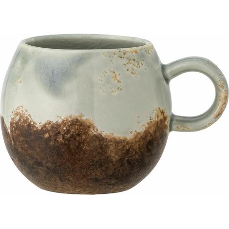 Bloomingville Paula Becher aus Steingut in Braun und Grün 275 ml