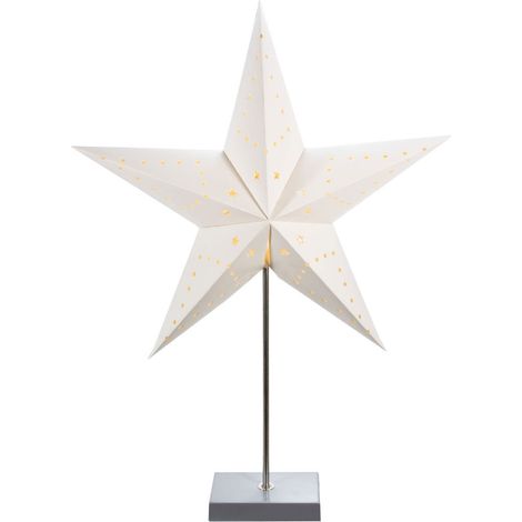 Papier Weihnachtsstern Tischlampe - 60 x 45 cm - Weihnachten Advent Winter Tisch Fenster Deko Batterie betrieben