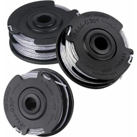 Set mit 3 Spulen für Bosch Freischneider Art 24, 27, 30, 30-36 Li 18 M, 1,65 mm