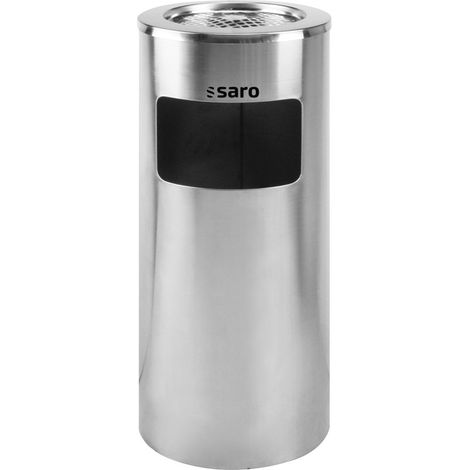 Corbeille à papier/Cendrier AF 202 AS - 20L - Acier inoxydable - Saro