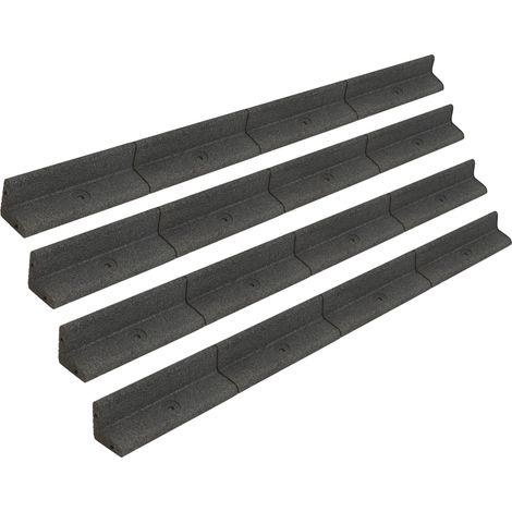 Flexible Rasenkante 4 x 1,2m Gartenbegrenzung Rasen Wege Gummi
