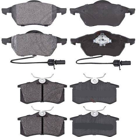 KIT PASTIGLIE FRENO ANTERIORI E POSTERIORI compatibile con VW POLO (9N) / PASTIGLIE FRENANTI AUTO OEM P 85 041  P 85 072,P 85 020  P 85 066 / SOSTITUZIONE DIRETTA / BASSA POLVERE / SILENZIOSO