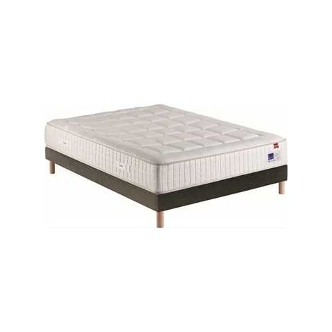 Ensemble matelas et sommier Epeda BEAU DORMIR Gris 180x200 2 places 580 ressorts ensachés