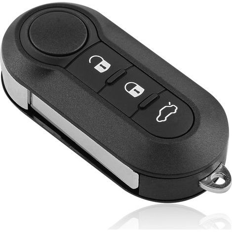 Funda de Llave para Coche Fiat, Carcasa de Mando a Distancia de Repuesto de 3 Botones, Funda de Llave Compatible con Fiat 500 Bravo Brava Evo Grande Punto Doblo Ducato Panda (1/5)