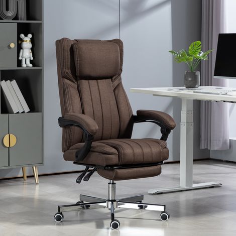 Fauteuil Massage Points Télécommande Hauteur Réglable Repose-pieds Appuie-tête Brun Foncé