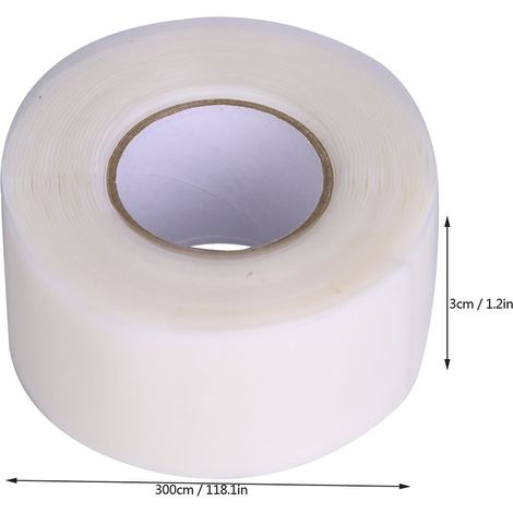 Ruban Étanche Haute Adhésion pour Réparation Tuyaux PVC PPR - Blanc/Rouge (1/5)