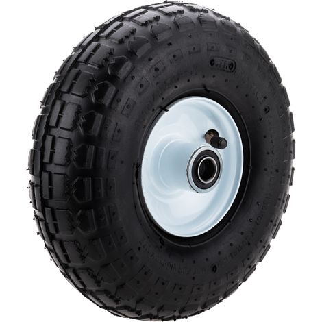 PrimeMatik - Roue de brouette pneumatique 136 Kg 10x3,5" 254x89 mm pour charettes chariots et plates-formes de transport (1/5)