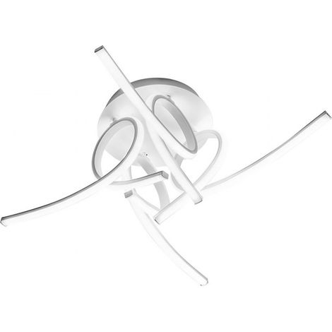 Lampada a Soffitto TOSCA P/4 LED Integrato 60W 3200lm 3000K Luce Calda - Alluminio Satinato Bianco Diffusore in Silicone - Gealuce (1/5)