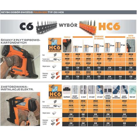 PASLODE GWOŹDZIE HC6-32+GAZ P800 /500szt. DO PULSA 800