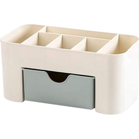 Boîte De Rangement - Boîte À Tiroir En Plastique Pour Cosmétiques Et Bijoux - Bureau Dressing Table - 20,5 x 10 x 10,5 cm - 1 Pièce