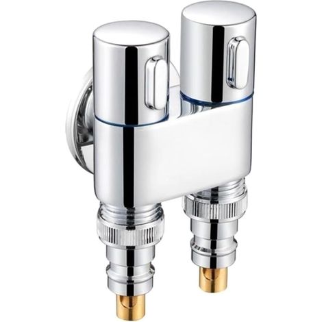 G1/2 Multifonctionnel 3 voies Valve d'angle de remplissage mural 1 en 2 Out Pulvérisateur de nettoyage de l'eau Accessoires de salle de bain - A (1/5)