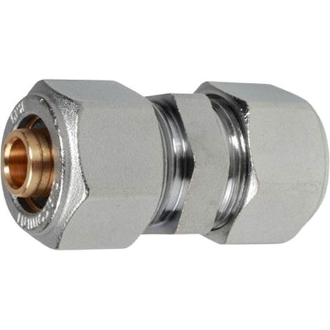 Raccordo diritto Giacomini per multistrato 20x2 mm ottone cromato R560MX057
