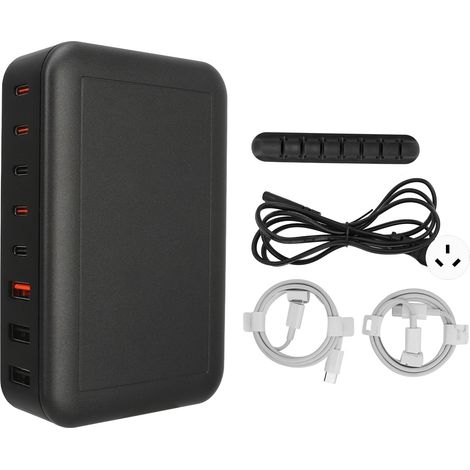 Chargeur USB multi-ports 235W, 8 Ports PD65W, Station de charge rapide C pour Macbook 100-240V (1/5)
