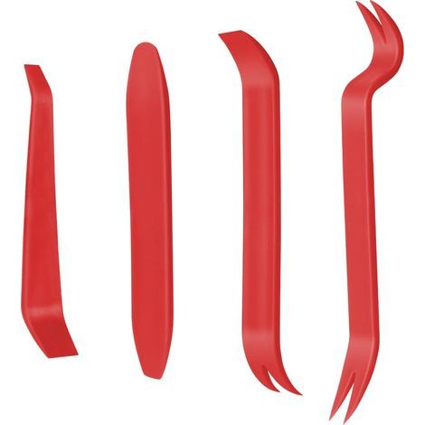 Outils de démontage garniture voiture 4 pièces en plastique dur, kit professionnel pour autoradio, tableau de bord et installation audio (1/5)