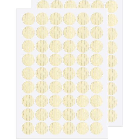 Couvercle Pour Trou De Vis - 21 mm - En PVC Auto-Adhésif - Pour Meubles En Bois - 2 Feuilles (1/5)
