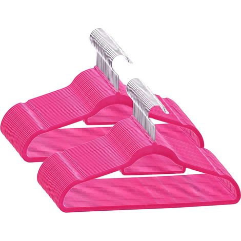 Set Appendiabiti 50 pz Antiscivolo Rosa in Velluto vidaXL (1/4)