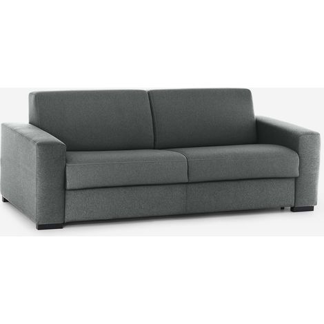 Divano letto matrimoniale sfoderabile idrorepellente Bormio 180 - Grigio