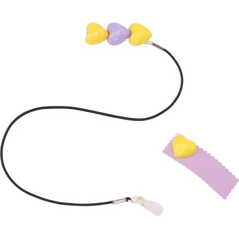 Porte-appareil auditif pour sourds, pince à cheveux anti-perte en forme d'étoile, jaune et violette, en silicone, nylon et ABS, pour enfants et adultes (oreille unique). (1/5)