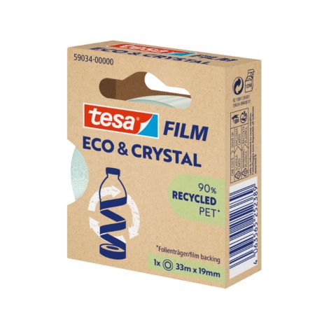 CINTA ADH TESA FILM ECO & CRYSTAL 33MX19MM TRA