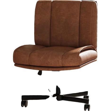 Chaise de bureau, hauteur réglable, design ergonomique, Marron (1/2)