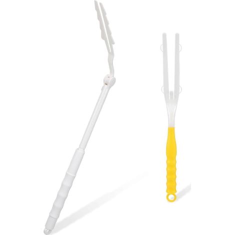 2 Ersatzgriffe, kompatibel mit Swiffer Staubwedel-Nachfüllpackungen, ausziehbarer Griff, längenverstellbar (Teleskopgriff + kurzer Griff). (1/4)