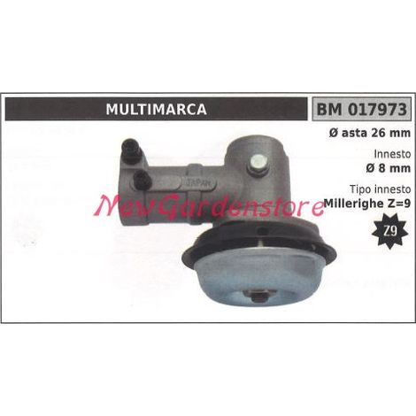 Coppia conica decespugliatore 017973 Ø asta 26 Ø innesto 8 millerighe Z 9