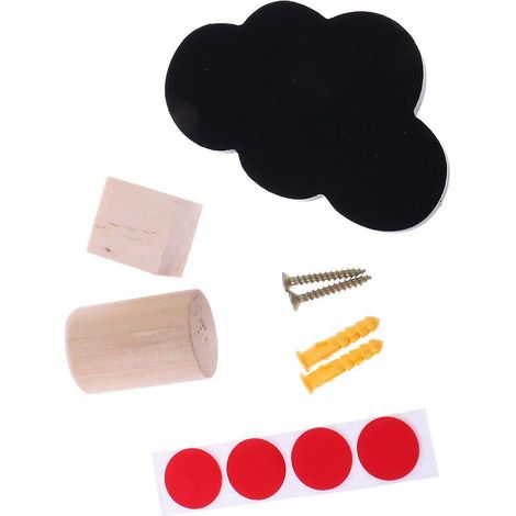 Kleiderhaken aus Holz in Wolkenform für Kinderzimmer, dekorativer Wandhaken (1/5)