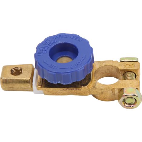 Interrupteur de Batterie Borne Supérieure 15‑17mm 100A Laiton pour Voiture Camping‑Car Bateau (1/5)