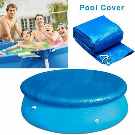 Schutzplane für runde Schwimmbecken - Gewebtes PE-Material - UV-beständig - 244CM (1/4)