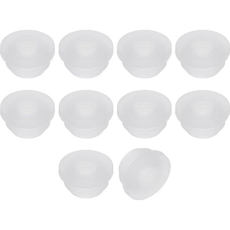 10 Pièces Passe Fils Électrique en Caoutchouc, 13mm Trou de Perçage, Passe Câble 9mm Diamètre, Bouchon Trou Joint Œillet Protection Fil pour Prise Sortie Câble, Transparent (1/5)