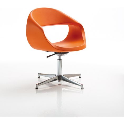 Baba Bianco sedia seduta poltrona originale BBB Italia di design ufficio colorata moderna con ruote girevole altezza regolabile (1/5)