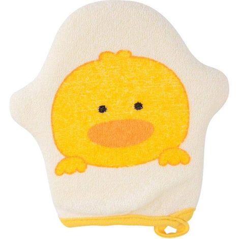 Éponge de douche de bébé en coton doux de dessin animé (canard),