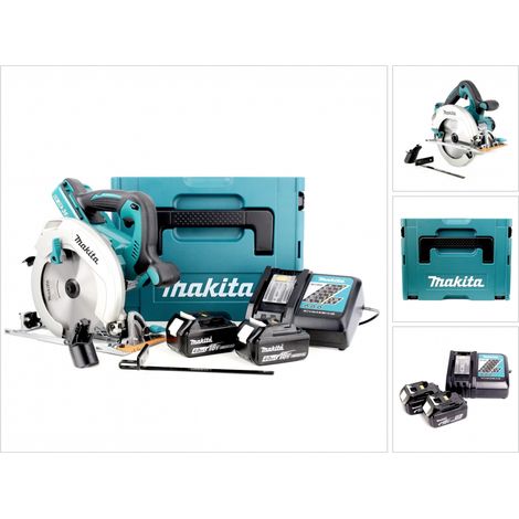 Sega circolare a batteria Makita DHS 710 RMJ 36 V 190 mm + 2 batterie da 4,0 Ah + caricabatterie rapido + Makpac